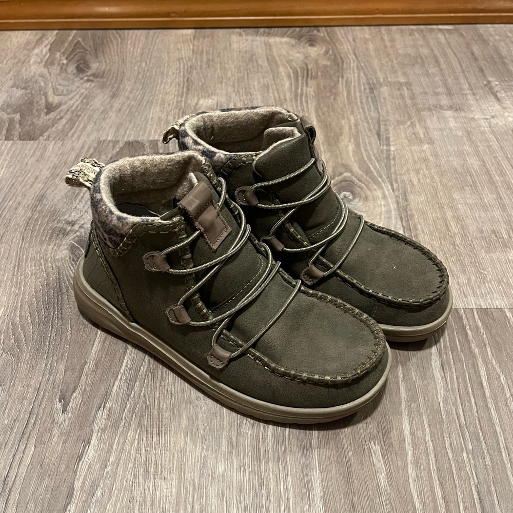 Hey Dude Olive Green slip ons